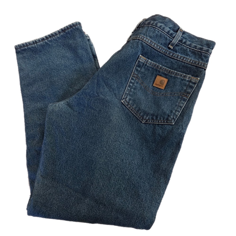 Vintage Carhartt Men's Relaxed Fit, Fleeced Lined Denim Jeans Size 38×32 - Picture 6 of 8